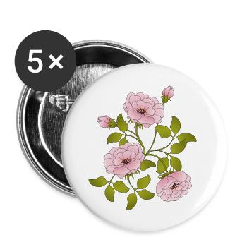 Flowers - Buttons large 2.2''/56 mm (5-pack) - white - Front