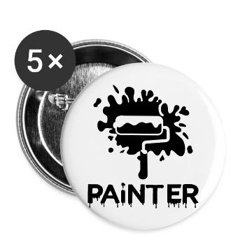painting painter - Buttons groß 56 mm (5er Pack) - Weiß - Vorne