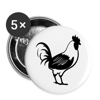 Hen - Buttons large 2.2''/56 mm (5-pack) - white - Front