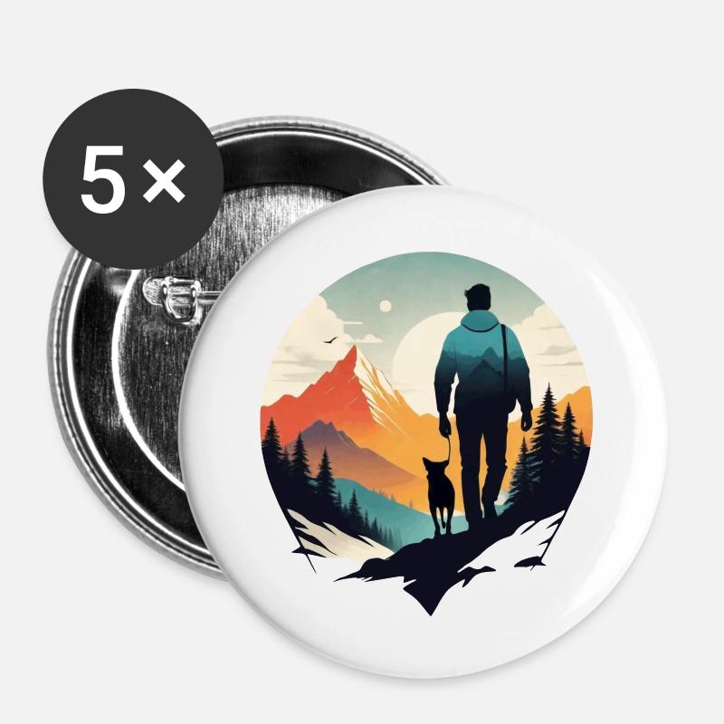Pure Nature - Buttons large 2.2''/56 mm (5-pack) - white