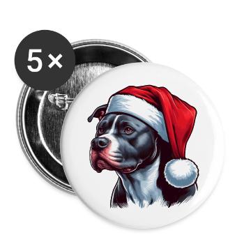 Cadeaux mignons de Pitbull - Lot de 5 grands badges (56 mm) - blanc - Devant