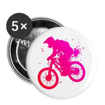 VTT Cyclisme Cycliste Cyclisme - Lot de 5 grands badges (56 mm) - blanc - Devant