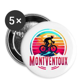 Mont Ventoux: An Epic Bike Challenge - Buttons large 2.2''/56 mm (5-pack) - white - Front