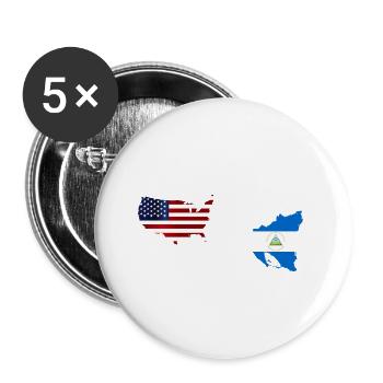 Distanz bedeutet so wenig, wenn jemand viel bedeutet - Buttons groß 56 mm (5er Pack) - Weiß - Vorne