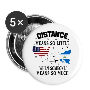 Distance Means So Little When Someone Means Much - Buttons large 2.2''/56 mm (5-pack) - white - Front