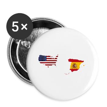 Distanz bedeutet so wenig, wenn jemand viel bedeutet - Buttons groß 56 mm (5er Pack) - Weiß - Vorne