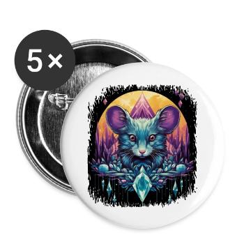 All Joke Happy CanvasBackpack Rat - Buttons large 2.2''/56 mm (5-pack) - white - Front