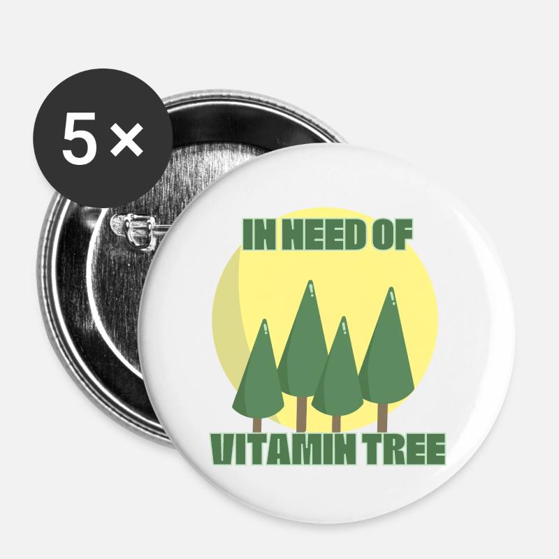 Vitamin Tree - Buttons large 2.2''/56 mm (5-pack) - white