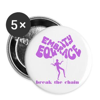 Empowerment Illustration with Balloon Slogan - Buttons large 2.2''/56 mm (5-pack) - white - Front