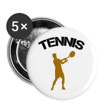 tennis - Buttons groß 56 mm (5er Pack) - Weiß - Vorne