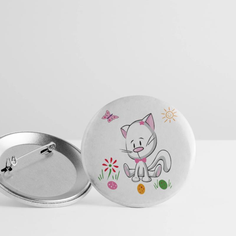 Easter Eggs Easter Buttons large 2.2''/56 mm (5-pack)