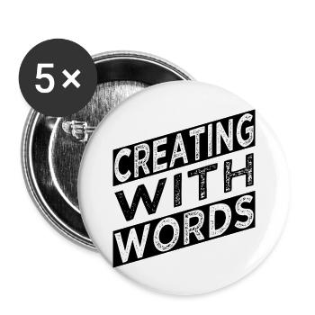 Literary Arts Writing Inspiration Jokes - Buttons large 2.2''/56 mm (5-pack) - white - Front