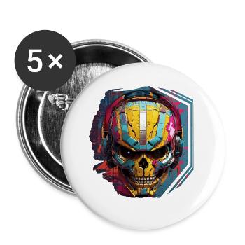 focus on the goal - Buttons groß 56 mm (5er Pack) - Weiß - Vorne