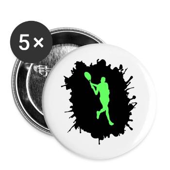 tennis klecks - Buttons groß 56 mm (5er Pack) - Weiß - Vorne