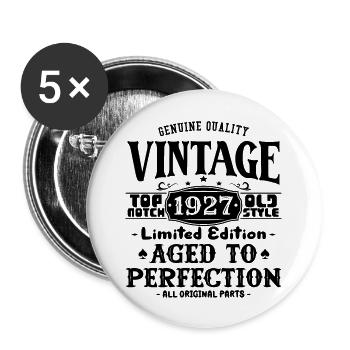 Iconic 1927 Birthday T-Shirt - Buttons large 2.2''/56 mm (5-pack) - white - Front