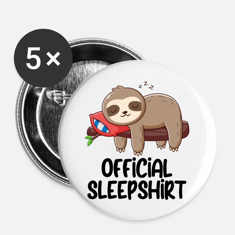 Funny Picture Funny Humor Gift Idea - Buttons large 2.2''/56 mm (5-pack) - white