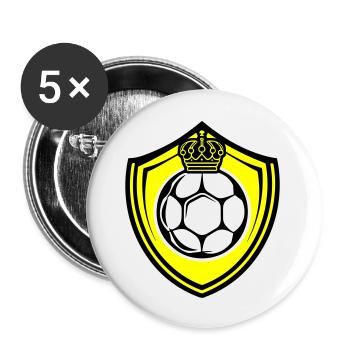Soccer Logo Shield Team - Buttons large 2.2''/56 mm (5-pack) - white - Front