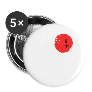 Japanese Character Art - ApriNoeScor - Buttons large 2.2''/56 mm (5-pack) - white - Front