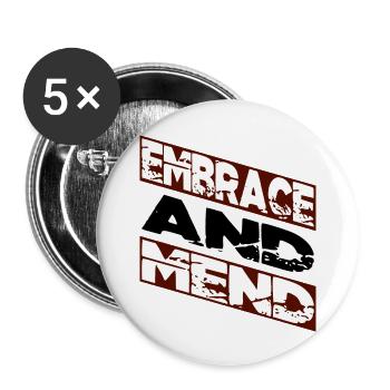 Support Network Supportive Relationships Happy - Buttons large 2.2''/56 mm (5-pack) - white - Front