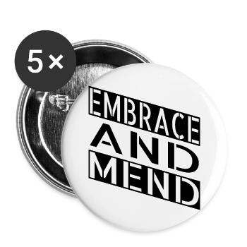gift idea sayings joke support and encouragement - Buttons large 2.2''/56 mm (5-pack) - white - Front