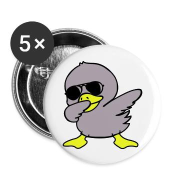 duck dabbing sonnenbrille - Buttons groß 56 mm (5er Pack) - Weiß - Vorne