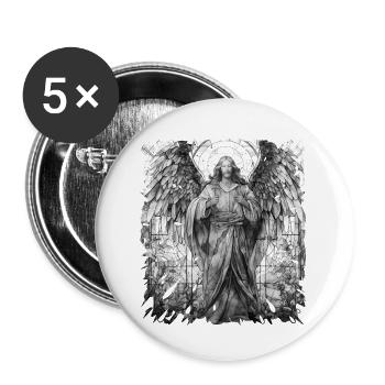 jesus bibel christliche religion christliches kreuz christlich - Buttons groß 56 mm (5er Pack) - Weiß - Vorne