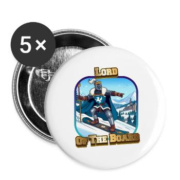 Lord Of The Board - Buttons groß 56 mm (5er Pack) - Weiß - Vorne
