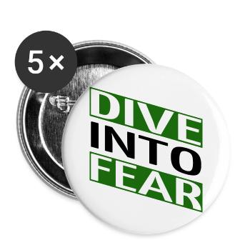funny sayings bungee jumping courage mindset - Buttons large 2.2''/56 mm (5-pack) - white - Front