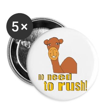 kamel no need to rush - Buttons groß 56 mm (5er Pack) - Weiß - Vorne
