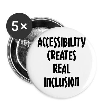 Accessibility creates true inclusion # - Buttons large 2.2''/56 mm (5-pack) - white - Front
