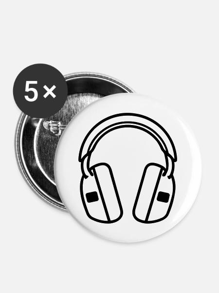 Gaming-Headset - Buttons groß 56 mm (5er Pack) - Weiß