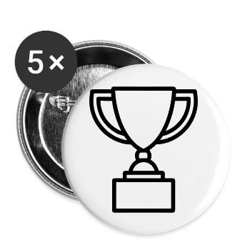 trophée - Lot de 5 grands badges (56 mm) - blanc - Devant