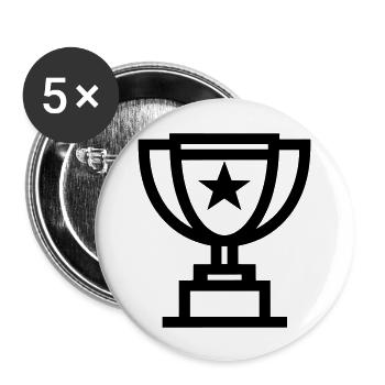 trophée - Lot de 5 grands badges (56 mm) - blanc - Devant