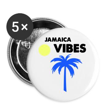 Ambiance jamaïcaine - Lot de 5 grands badges (56 mm) - blanc - Devant