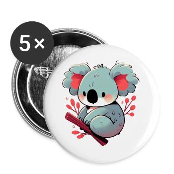 Koala - Buttons large 2.2''/56 mm (5-pack) - white - Front