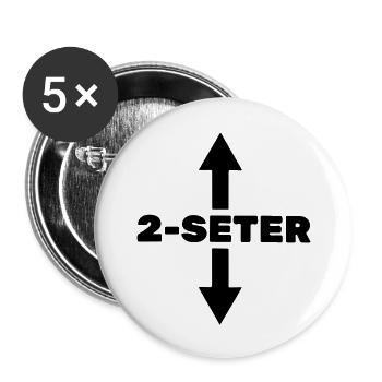 2 seats - Buttons large 2.2''/56 mm (5-pack) - white - Front