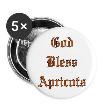 GodBlessApricots - Buttons groß 56 mm (5er Pack) - Weiß - Vorne