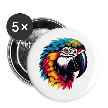 Parrot - Buttons large 2.2''/56 mm (5-pack) - white - Front