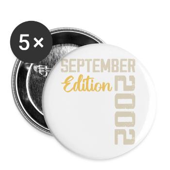 September 2002 - 22nd Anniversary September 2002 - Buttons large 2.2''/56 mm (5-pack) - white - Front