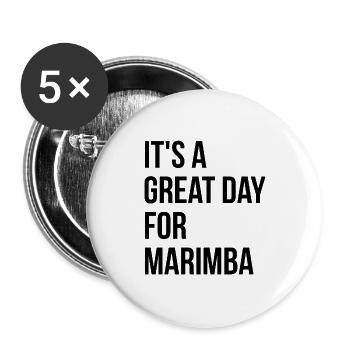 Marimba - Buttons large 2.2''/56 mm (5-pack) - white - Front