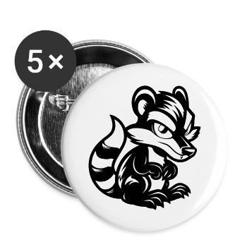 stinktier comic - Buttons groß 56 mm (5er Pack) - Weiß - Vorne