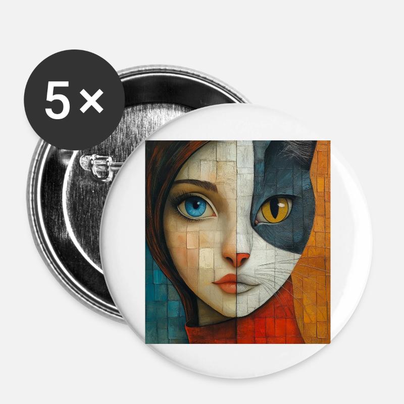 Love - Buttons large 2.2''/56 mm (5-pack) - white