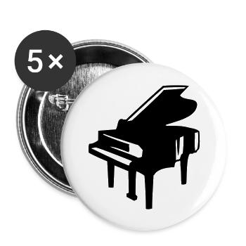 Piano Keys Instrument Playing Classical Music - Buttons large 2.2''/56 mm (5-pack) - white - Front
