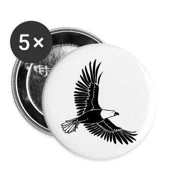 Eagle - Buttons large 2.2''/56 mm (5-pack) - white - Front