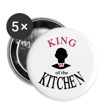 Christmas Gifts for Men - Buttons large 2.2''/56 mm (5-pack) - white - Front