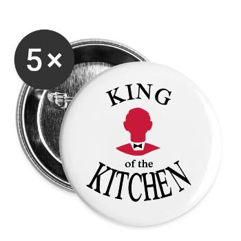 Funny gift idea for men - Buttons large 2.2''/56 mm (5-pack) - white - Front