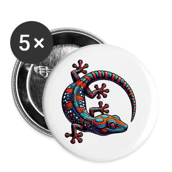 Gecko - Buttons large 2.2''/56 mm (5-pack) - white - Front