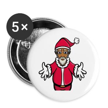Eine Umarmung vom Weihnachtsmann - Buttons groß 56 mm (5er Pack) - Weiß - Vorne