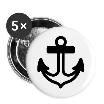 Anker - Buttons groß 56 mm (5er Pack) - Weiß - Vorne