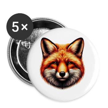 Fox - Buttons large 2.2''/56 mm (5-pack) - white - Front